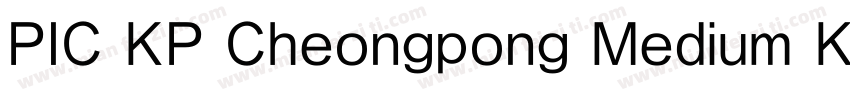 PIC KP Cheongpong Medium KP 97KPS F字体转换